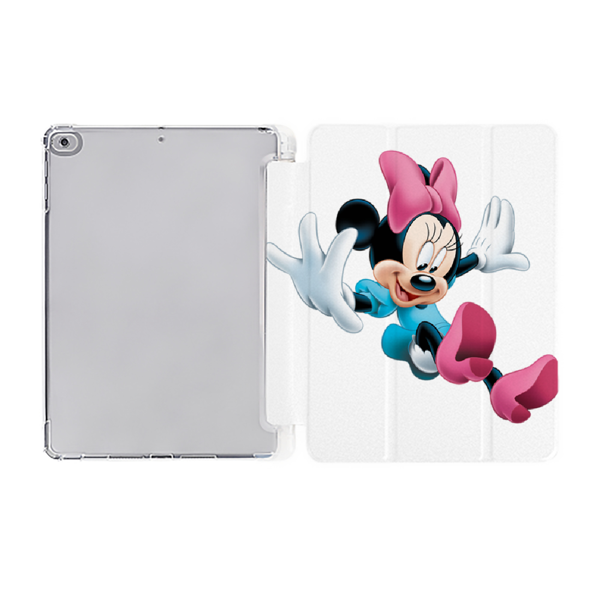 （画像用） ミッキーマウス Mickey Mouse IPad ケース ペン収納付き 三つ折りスタンド PUレザー×シリコン 対応機種9.5/10.5/10.9インチ